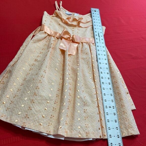 B By Bonnie Jean Orange White Dress Size 10 - Picture 4 of 7